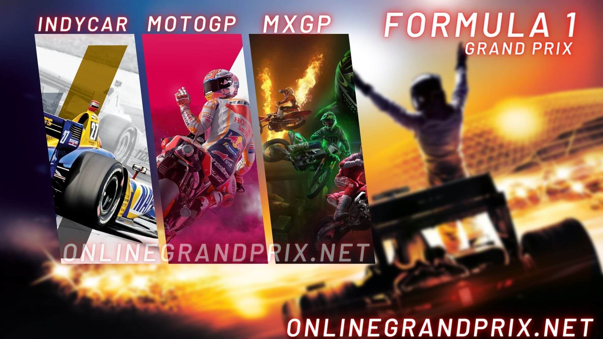 Watch F1 2024 - MXGP 2024 - Indycar 2024 Streaming | Grand Prix Live slider